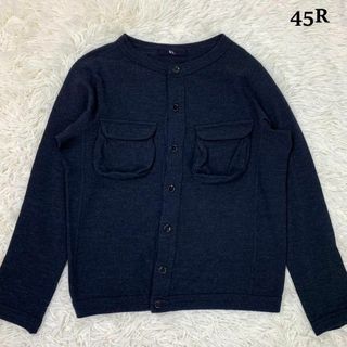 【美品】45R〈現行品〉 日本製　ギマKNIT BOLERO カーディガン白2