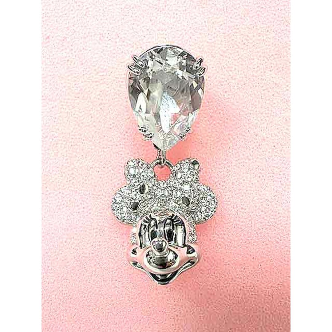 【中古】【美品】SWAROVSKI スワロフスキー　アクセサリー Disney Minnie Mouse ミニーマウス ドロップピアス  Disney100周年 アシンメトリーデザイン 定価￥24,200 現行品 5668779