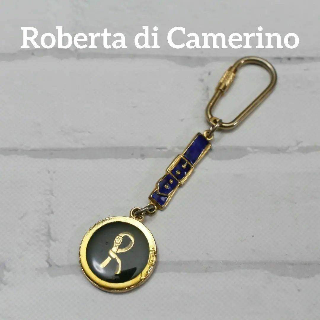 ROBERTA DI CAMERINO(ロベルタディカメリーノ)の【匿名配送】ロベルタ ディカメリーノ キーホルダー ゴールド ロゴ 緑 レディースのアクセサリー(チャーム)の商品写真