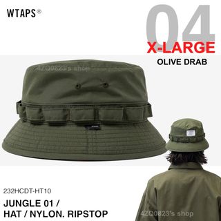 ダブルタップス(W)taps)のWTAPS 23AW JUNGLE 01 HAT RIPSTOP オリーブ XL(ハット)