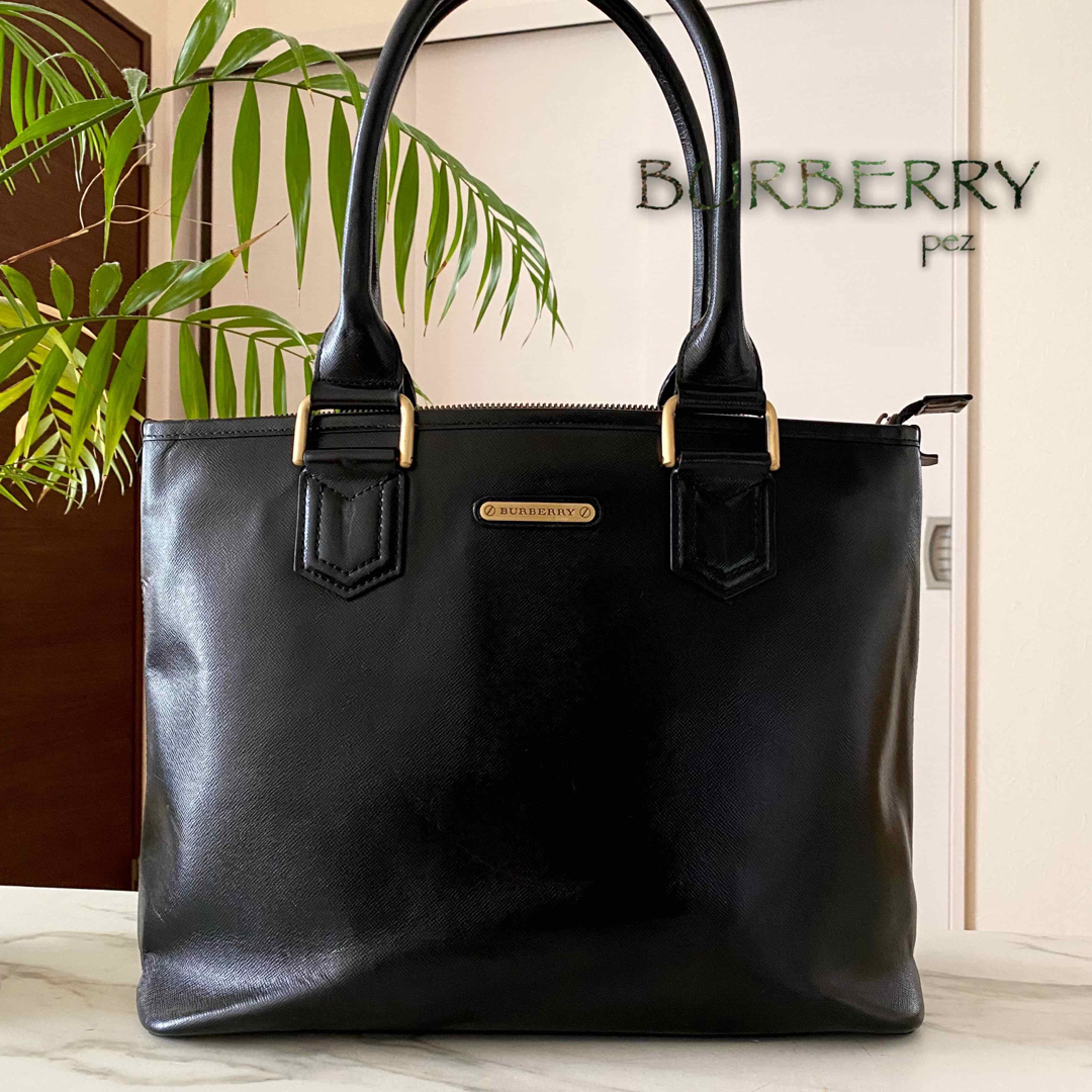 BURBERRY - 正規品 BURBERRY バーバリー レザートートバッグの通販 by