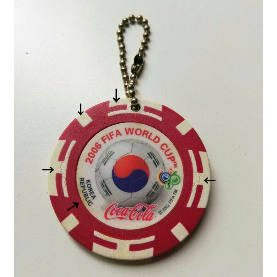 コカ・コーラ(コカコーラ)の2006年 FIFAワールドカップ コカ・コーラ キーホルダー メダル スポーツ/アウトドアのサッカー/フットサル(応援グッズ)の商品写真