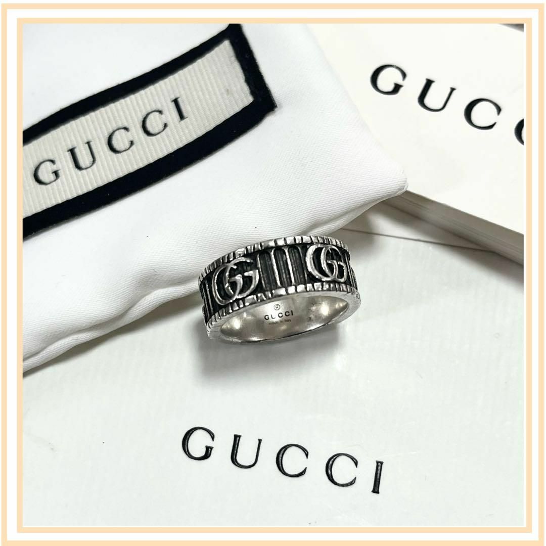 販売販促品 一点物 GUCCI グッチ ダブルG シルバー リング 指輪 送料