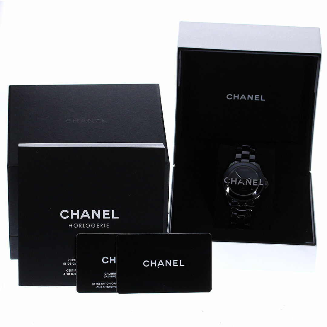 CHANEL(シャネル)のシャネル CHANEL H7418 J12 ウォンテッド ドゥ シャネル 黒セラミック 自動巻き メンズ 極美品 箱・保証書付き_778567 メンズの時計(腕時計(アナログ))の商品写真