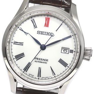 セイコー(SEIKO)のセイコー SEIKO SARX061/6R35-00B0 プレサージュ デイト 有田焼ダイアル 自動巻き メンズ 極美品 _779187【ev10】(腕時計(アナログ))