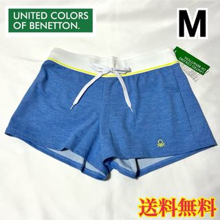 ユナイテッドカラーズオブベネトン(UNITED COLORS OF BENETTON.)の【新品】ベネトン BENETTON レディース ショートパンツ ブルー M(ショートパンツ)