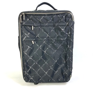 CHANEL - シャネル CHANEL 旧 トラベルライン スーツケース トラベルバッグ キャリーバッグ ナイロンキャンバス ブラック