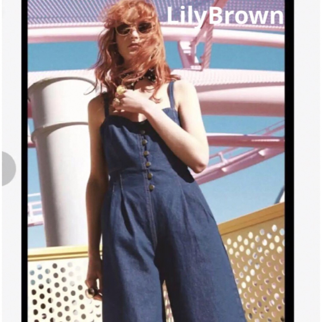 Lily Brown(リリーブラウン)のリリーブラウン デニムオールインワン コルセット風 レディースのパンツ(サロペット/オーバーオール)の商品写真