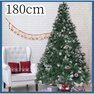 クリスマスツリー　180cm クリスマス　スノーツリー　組立簡単(置物)