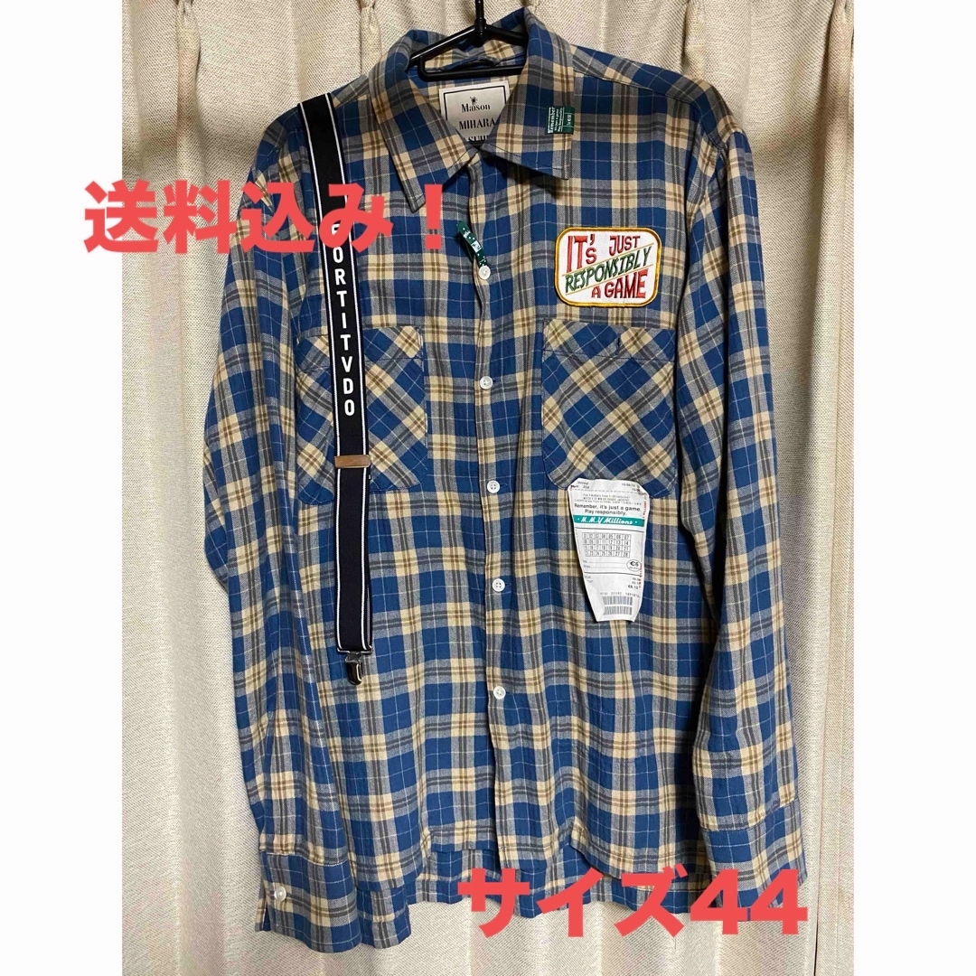 MIHARAYASUHIRO(ミハラヤスヒロ)の🎍正月売切！🎍送料込み！ミハラヤスヒロ  チェックシャツ　青黄　スカル メンズのトップス(シャツ)の商品写真