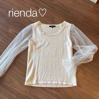 エイミーイストワール(eimy istoire)のrienda♡袖シフォントップス(カットソー(長袖/七分))