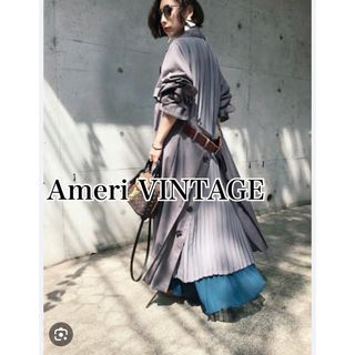 アメリヴィンテージ(Ameri VINTAGE)のAmeri VINTAGEアメリヴィンテージ　バックプリーツロングトレンチコート(トレンチコート)