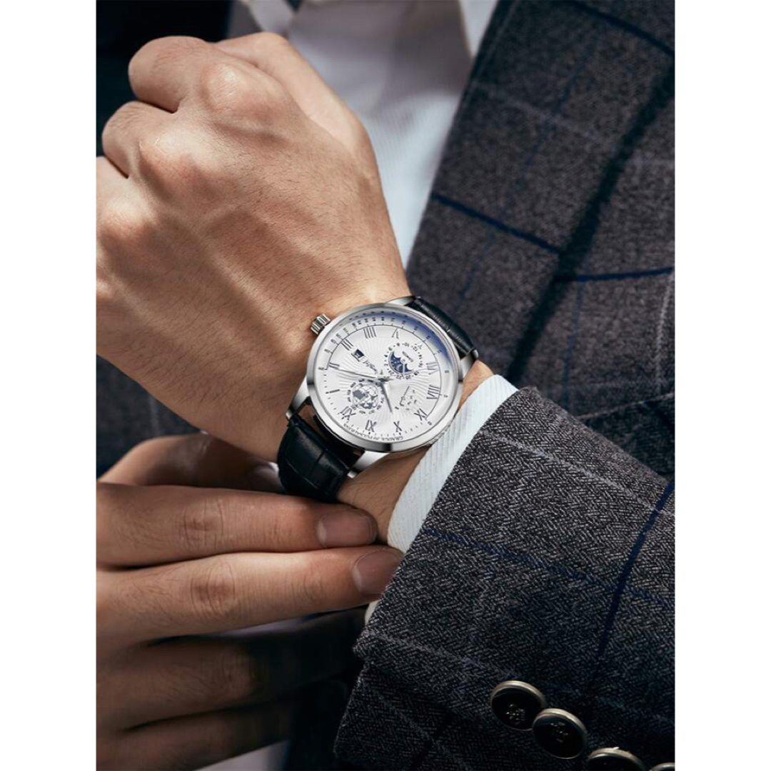 腕時計メンズラウンドポインタクォーツウォッチ新品 メンズの時計(腕時計(アナログ))の商品写真