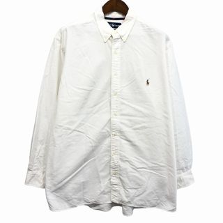 ポロラルフローレン(POLO RALPH LAUREN)のPolo by Ralph Lauren ポロバイラルフローレン ワイシャツ 長袖シャツ 大きいサイズ  アメカジ ホワイト (メンズ 2XB) 中古 古着 O9524(シャツ)