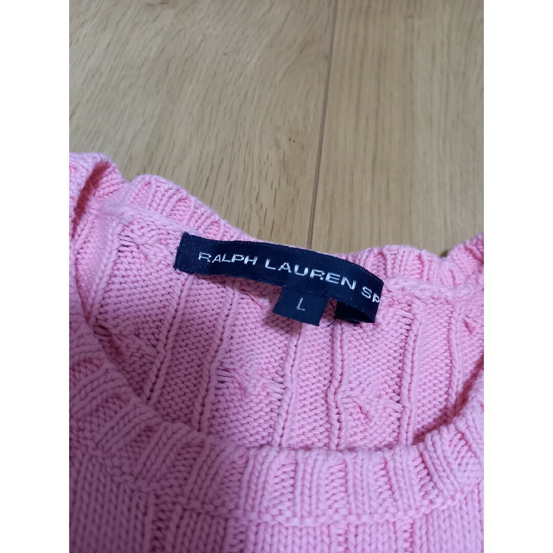 Ralph Lauren(ラルフローレン)のRALPH LAUREN　ケーブルニット　半袖 レディースのトップス(ニット/セーター)の商品写真