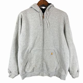 カーハート(carhartt)のCarhartt カーハート ジップパーカー パーカー アメカジ 裏地キルティング グレー (メンズ M) 中古 古着 O9528(パーカー)