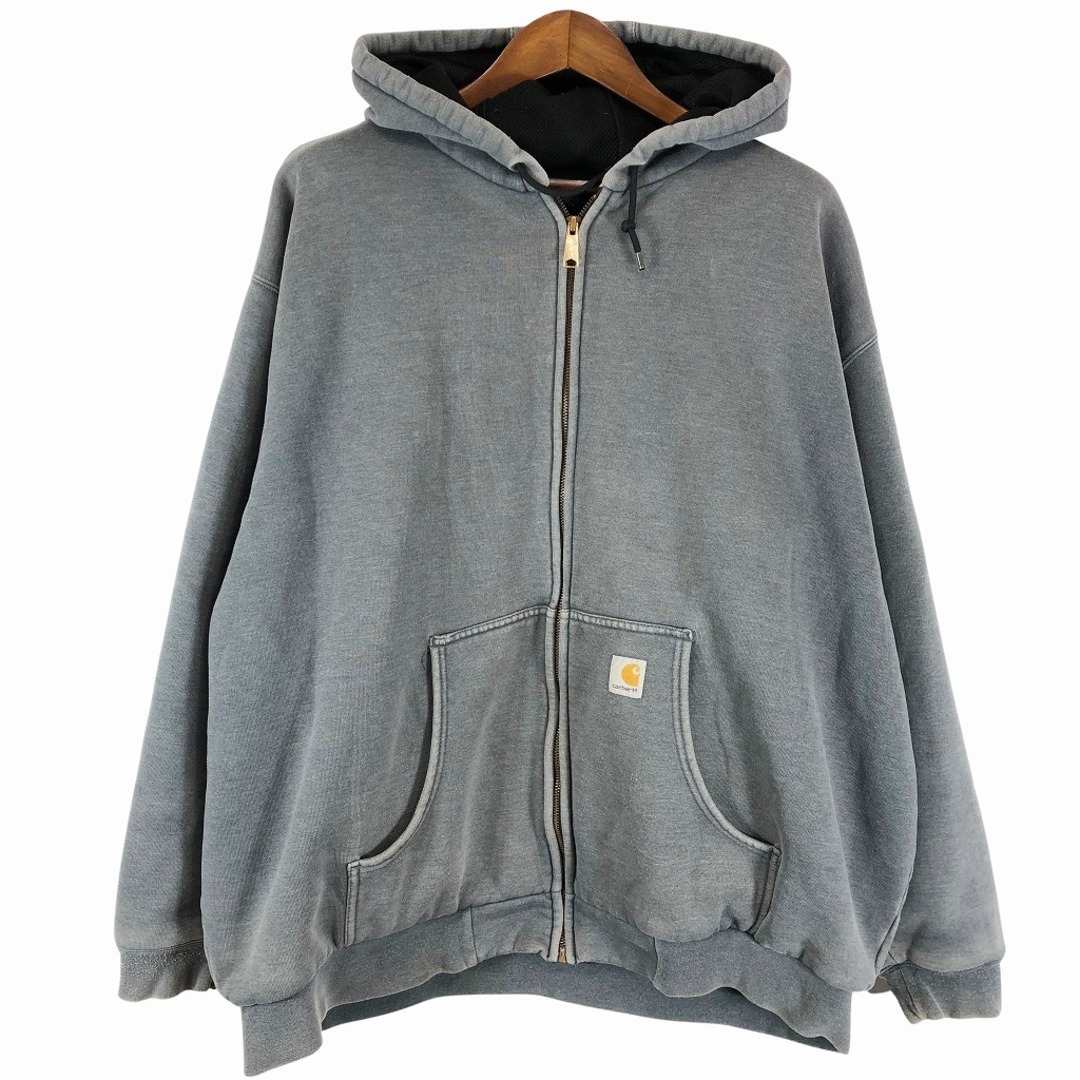 Carhartt カーハート ジップアップ フーディー パーカー 大きいサイズ ブラック (メンズ 2XL)   O8525