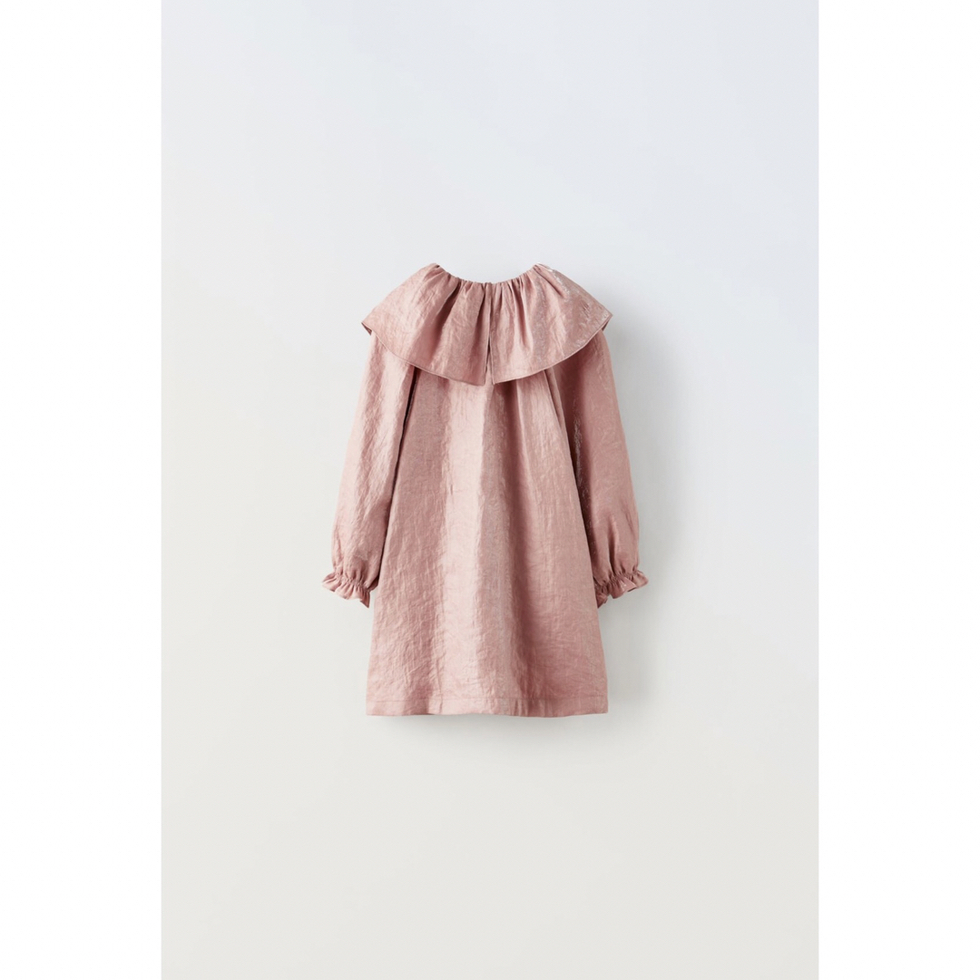 ZARA KIDS(ザラキッズ)のリボン　シャイニー　ワンピース 2-3歳(98cm) キッズ/ベビー/マタニティのキッズ服女の子用(90cm~)(ワンピース)の商品写真