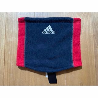 アディダス(adidas)の【未使用品】adidas フリースネックウォーマー 赤紺 白ロゴ ジャストサイズ(ネックウォーマー)