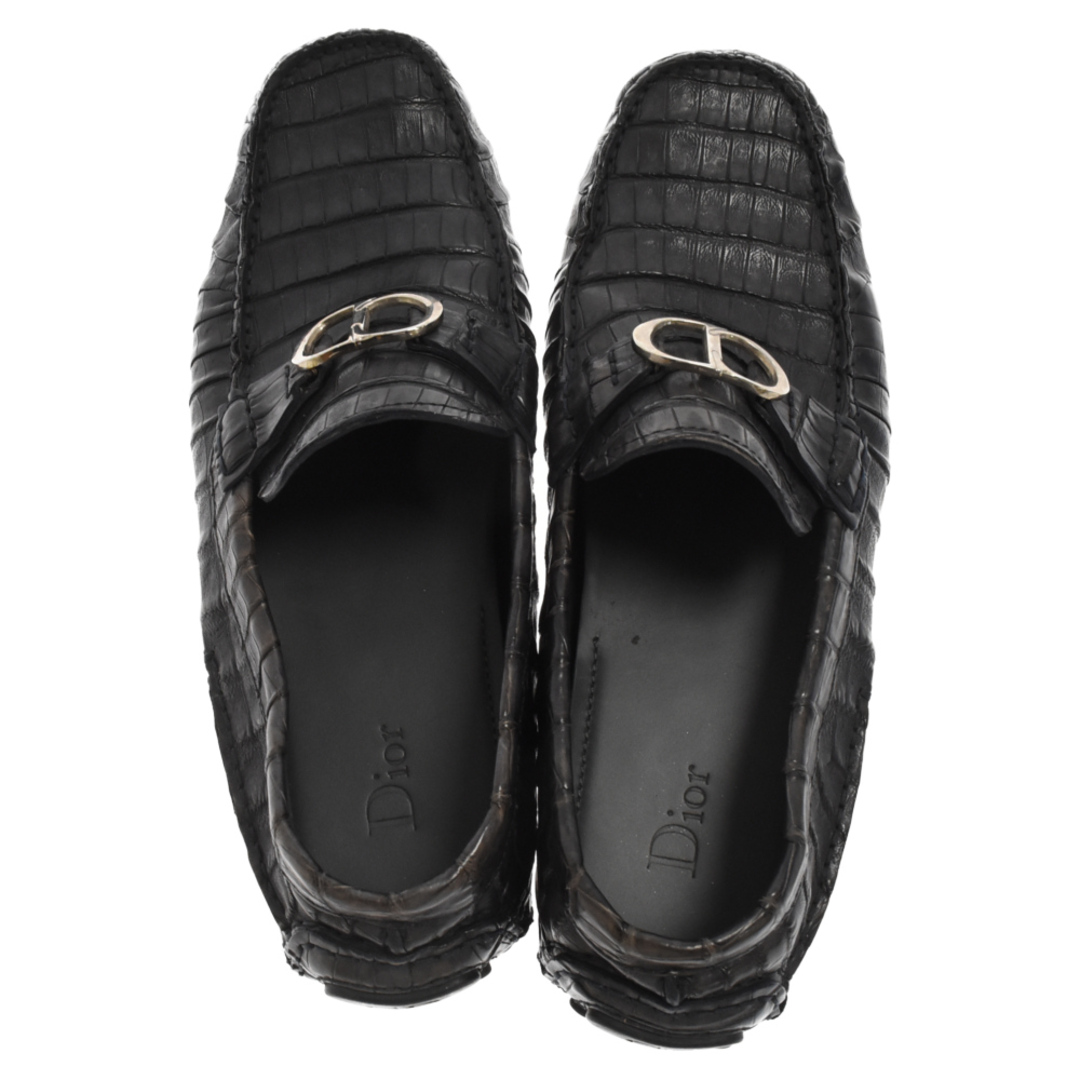 Dior - DIOR ディオール クロコ型押し ドライビングシューズ レザー