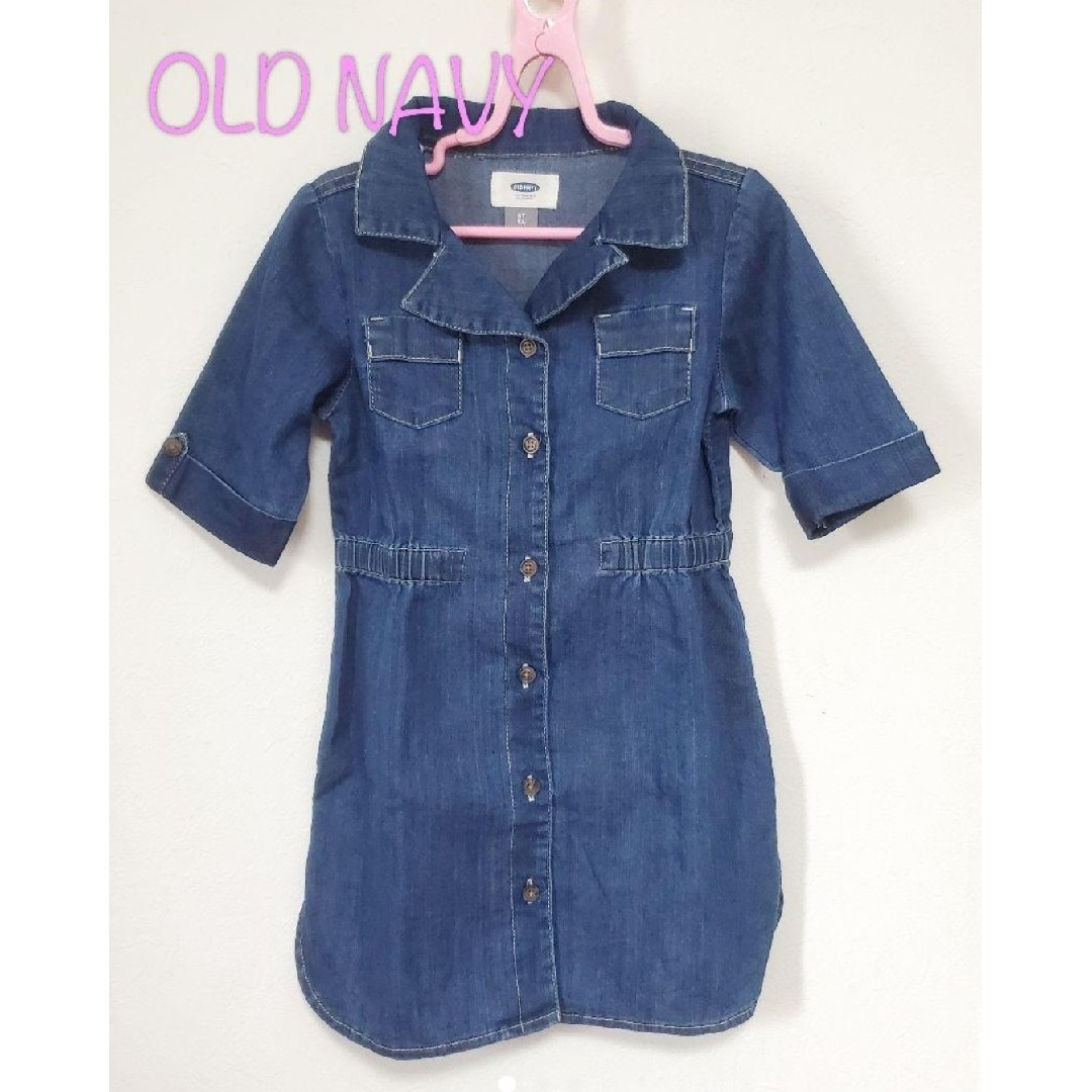 Old Navy(オールドネイビー)の【110】オールドネイビー デニム ワンピース キッズ/ベビー/マタニティのキッズ服女の子用(90cm~)(ワンピース)の商品写真