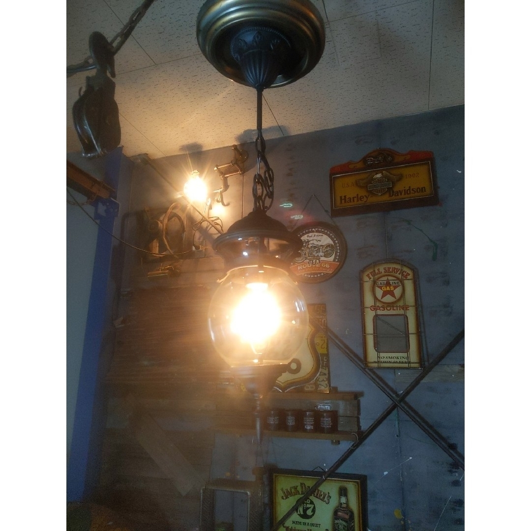 ガラスシェイド ペンダントランプ 1灯式 シーリングライト（ballon-②） ハンドメイドの生活雑貨(その他)の商品写真
