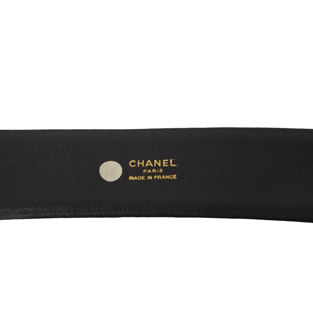 CHANEL シャネル ベルト バックル COCOロゴ ブラック レザー CHANEL シャネル ベルト バックル COCOロゴ ブラック レザー
