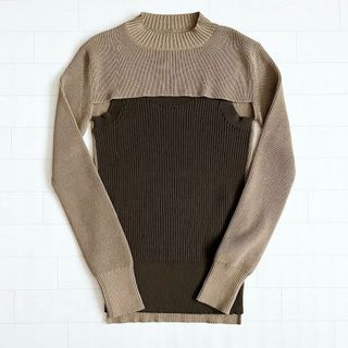 サカイ(sacai)の新品タグ付き sacai 22SS レイヤードニットモックネックプルオーバー(ニット/セーター)