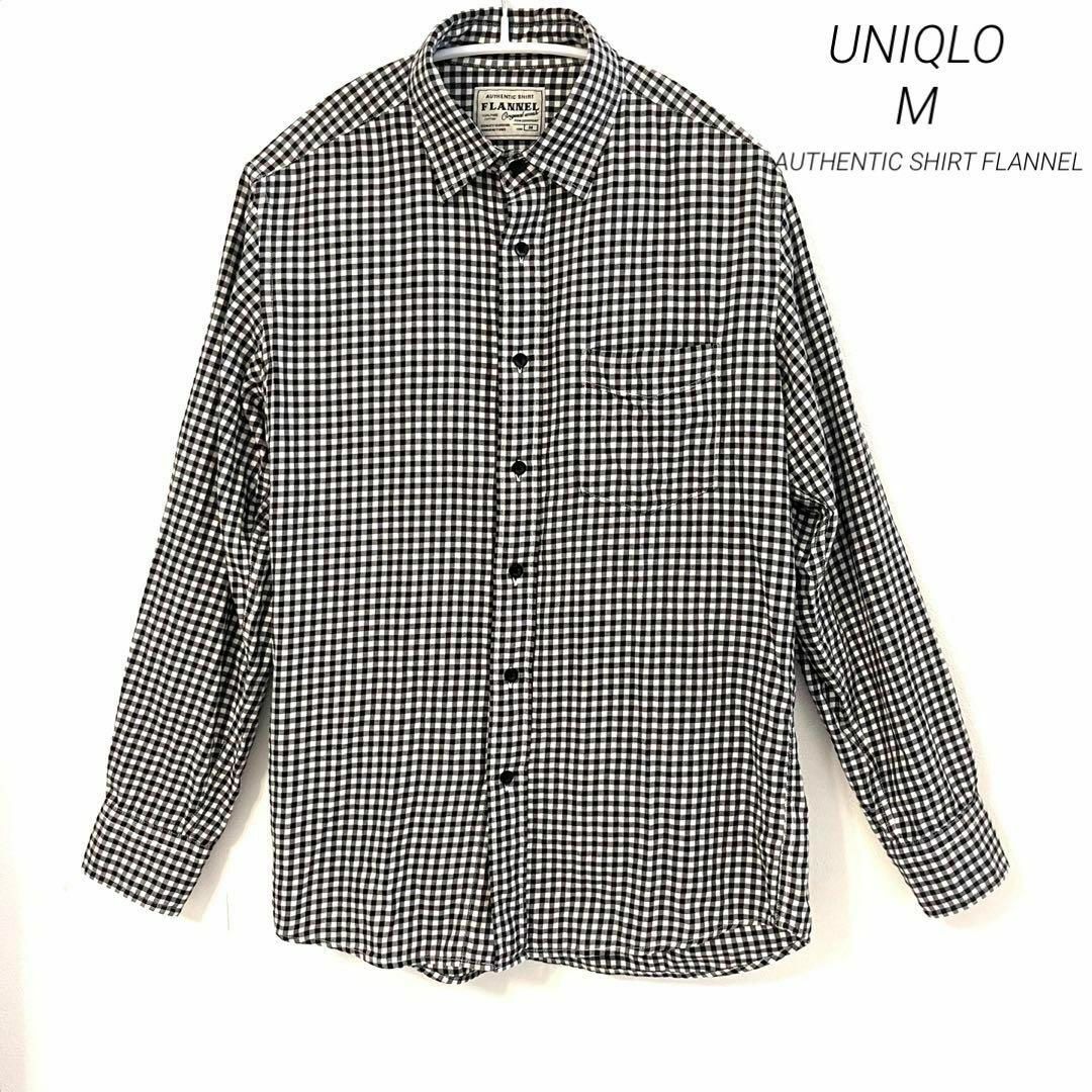UNIQLO(ユニクロ)のUNIQLO ユニクロ　チェックシャツ  長袖  コットン フランネル M メンズのトップス(シャツ)の商品写真