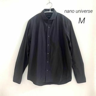 ナノユニバース(nano・universe)のnano universe 長袖シャツ ダークグレー シンプル 高級感 M(シャツ)