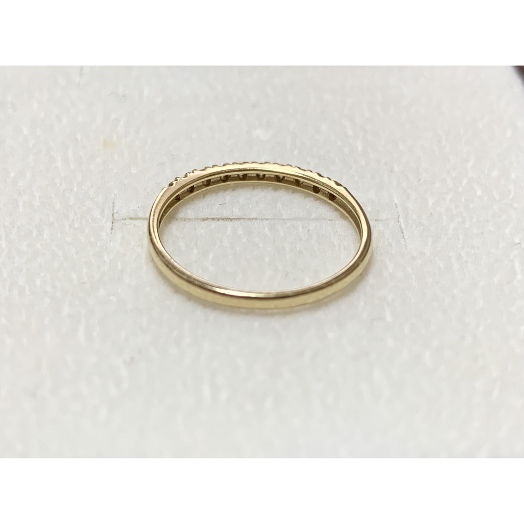 cococaru K10イエローゴールド　ダイヤモンドハーフエタニティリング レディースのアクセサリー(リング(指輪))の商品写真