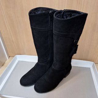 ピッティ(Pitti)のpitti ピッティ ブーツ ロングブーツ 黒 ブラック 23.5cm 23.5(ブーツ)