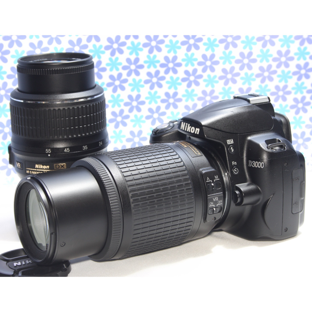 極美品★Nikon D3000 ダブルズームキット★手振れ補正★高画質★