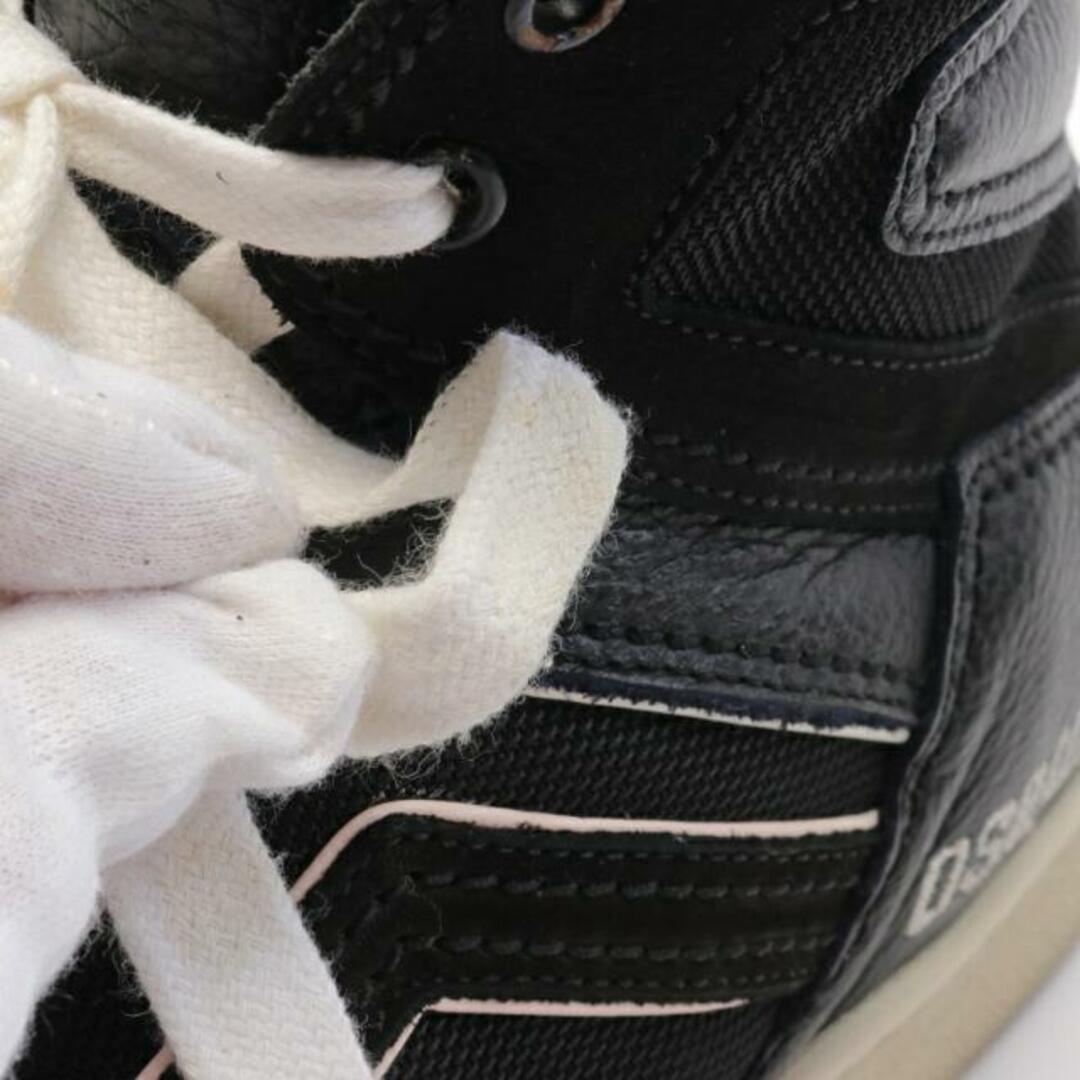 DSQUARED2(ディースクエアード)の ハイカットスニーカー ロゴ刺繍 レザー ナイロン ブラック ホワイト メンズの靴/シューズ(スニーカー)の商品写真