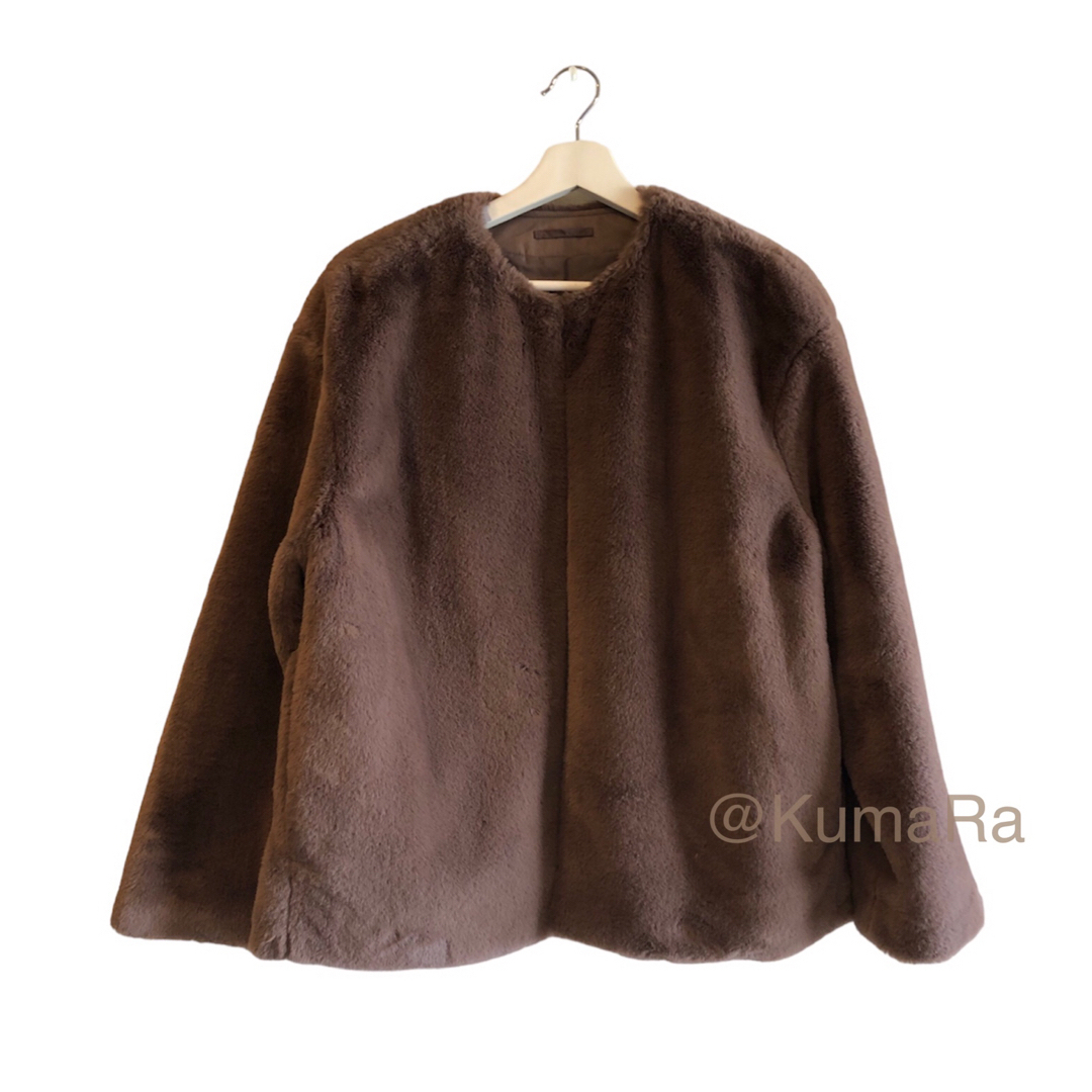 GU(ジーユー)のGU フェイクファーショートジャケットZ+E レディースのジャケット/アウター(毛皮/ファーコート)の商品写真