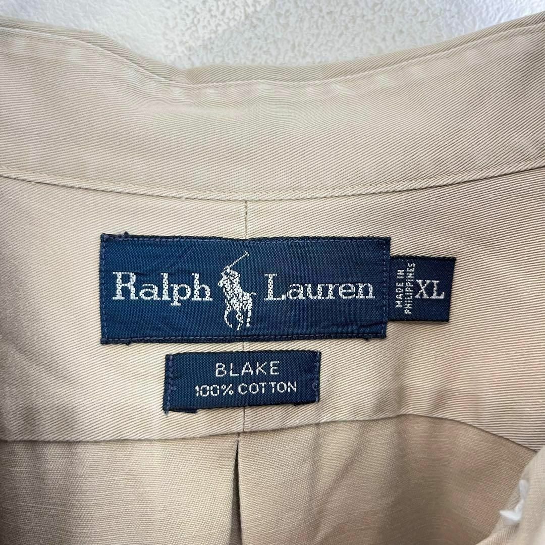 Ralph Lauren(ラルフローレン)の【90s ラルフローレン】XL 肉厚 生地感最高 ビッグ BDシャツ ベージュ メンズのトップス(シャツ)の商品写真