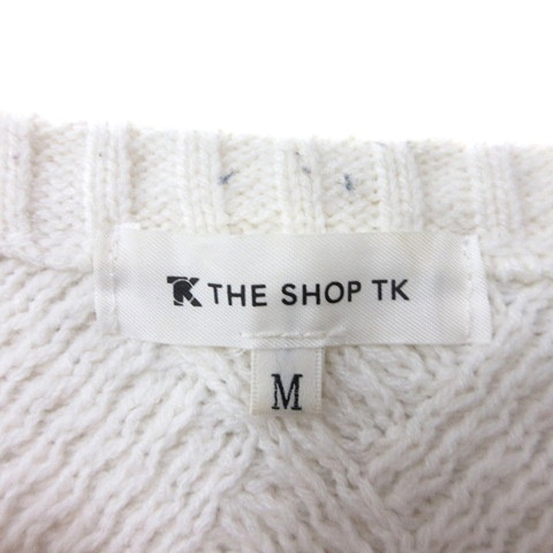 THE SHOP TK(ザショップティーケー)のザショップティーケー ニット セーター グラデーション 長袖 ケーブル M 白 メンズのトップス(ニット/セーター)の商品写真