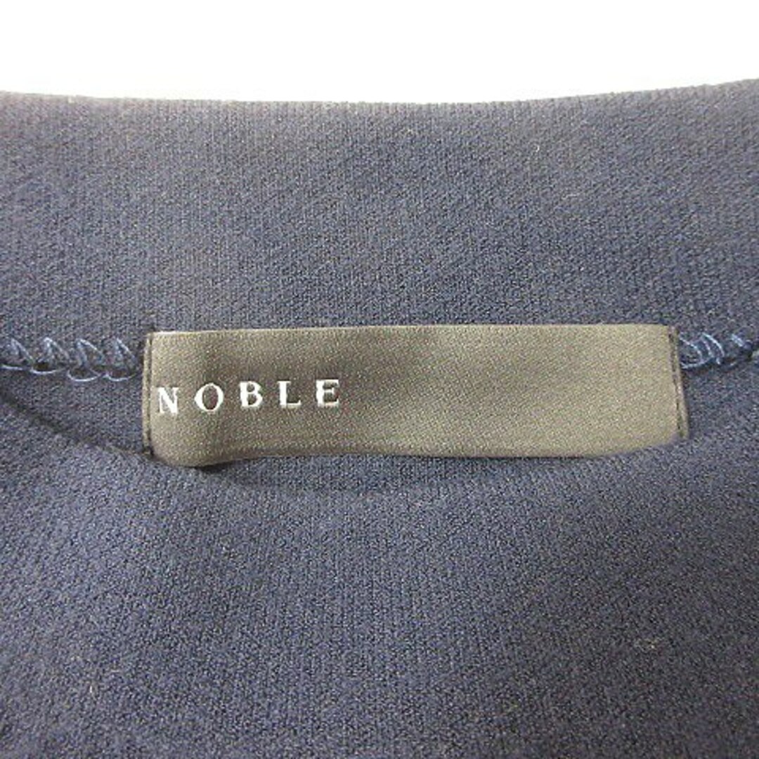 Noble(ノーブル)のノーブル NOBLE カットソー ハイネック 七分袖 紺 ネイビー /MN レディースのトップス(カットソー(長袖/七分))の商品写真