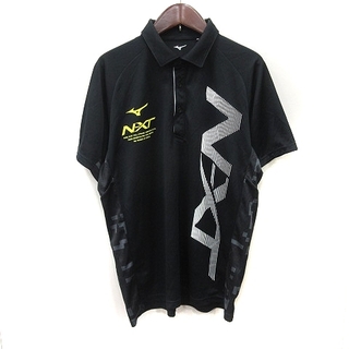 ミズノ(MIZUNO)のミズノ ポロシャツ 半袖 L 黒 ブラック /YI(ポロシャツ)