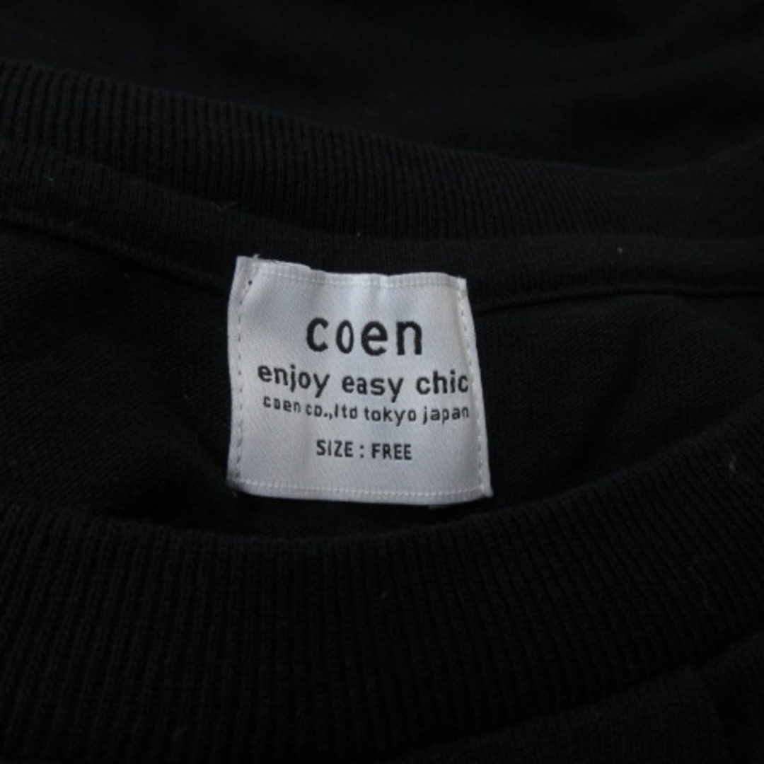 coen(コーエン)のコーエン Tシャツワンピース ミニ 半袖 F 黒 ブラック /YI レディースのワンピース(ミニワンピース)の商品写真