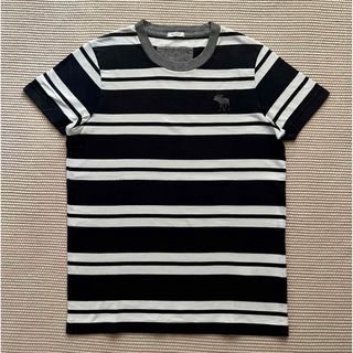 アバクロンビーアンドフィッチ(Abercrombie&Fitch)のアバクロンビー　Tシャツ 紺&白ボーダー  S(Tシャツ/カットソー(半袖/袖なし))