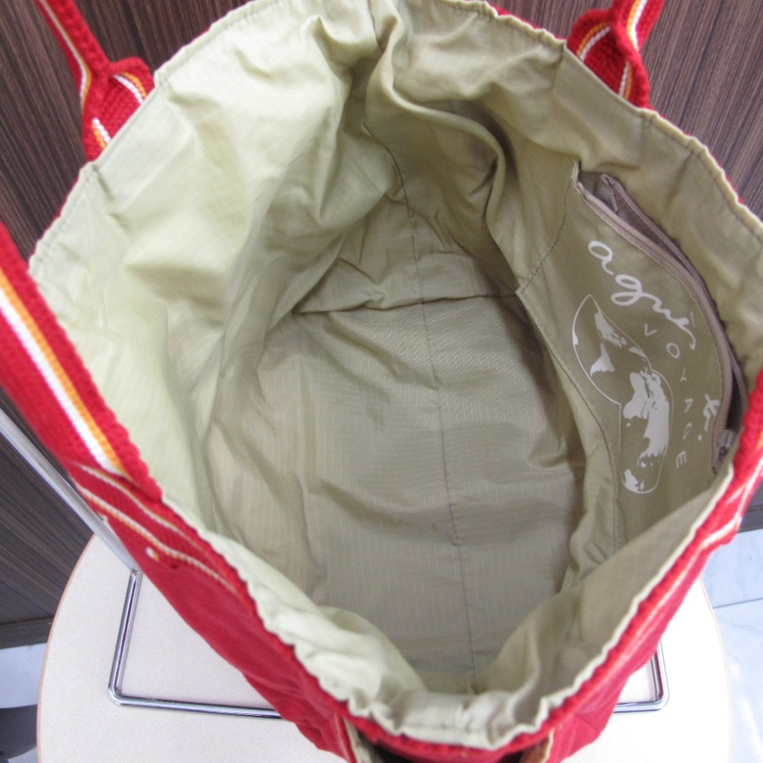 agnes b.(アニエスベー)のagnes b. (アニエスベー) ハンドバッグ レッド ナイロン レディース レディースのバッグ(ハンドバッグ)の商品写真