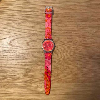 スウォッチ(swatch)のスウォッチ　スキン　花柄　ピンク　レディース腕時計　swatch skin(腕時計)