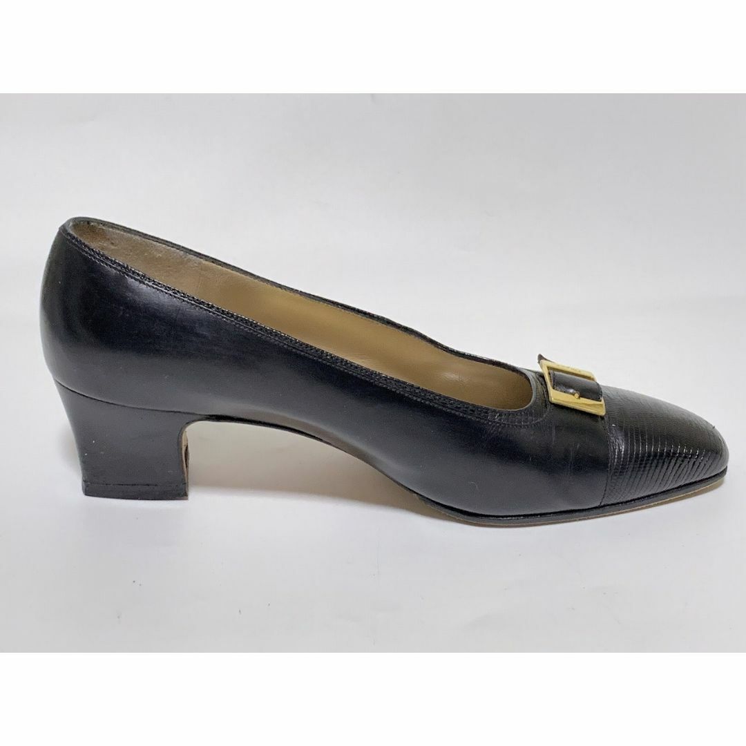 Salvatore Ferragamoフェラガモ 6≒23cm パンプス 黒 F Salvatore Ferragamoフェラガモ 6≒23cm パンプス 黒 F