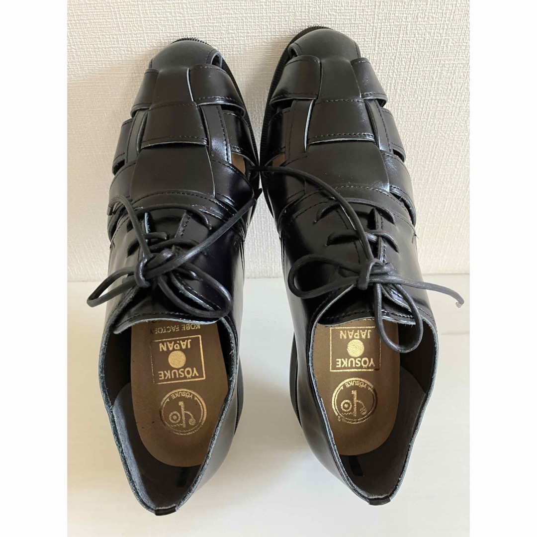YOSUKE(ヨースケ)の新品　ヨースケ　本革　グルカシューズ　パンプス　ブラック　レースアップ　レザー レディースの靴/シューズ(ローファー/革靴)の商品写真