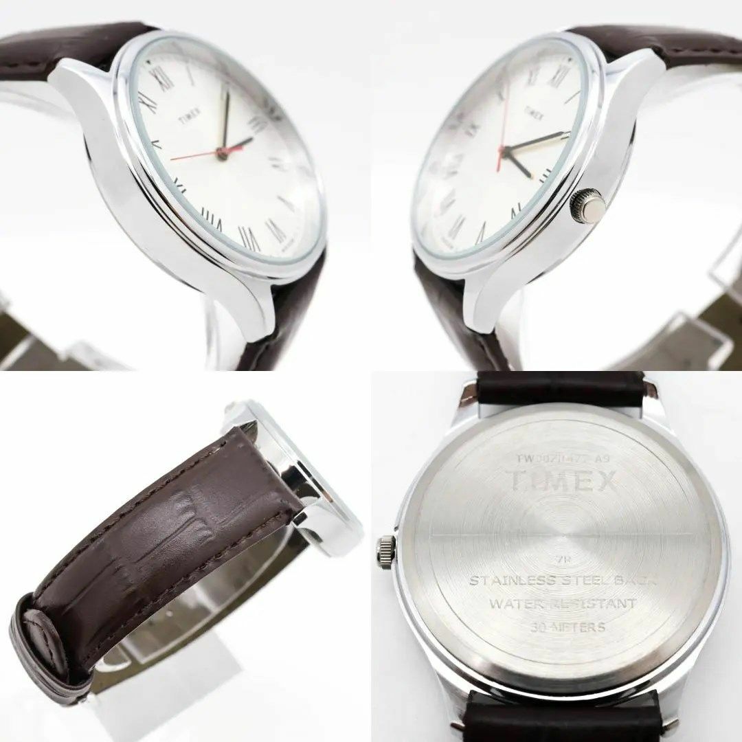 《美品》TIMEX 腕時計 シルバー メンズ クォーツ シンプル ラウンドb