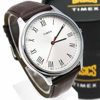 タイメックス(TIMEX)の《美品》TIMEX 腕時計 シルバー メンズ クォーツ シンプル ラウンドb(腕時計(アナログ))