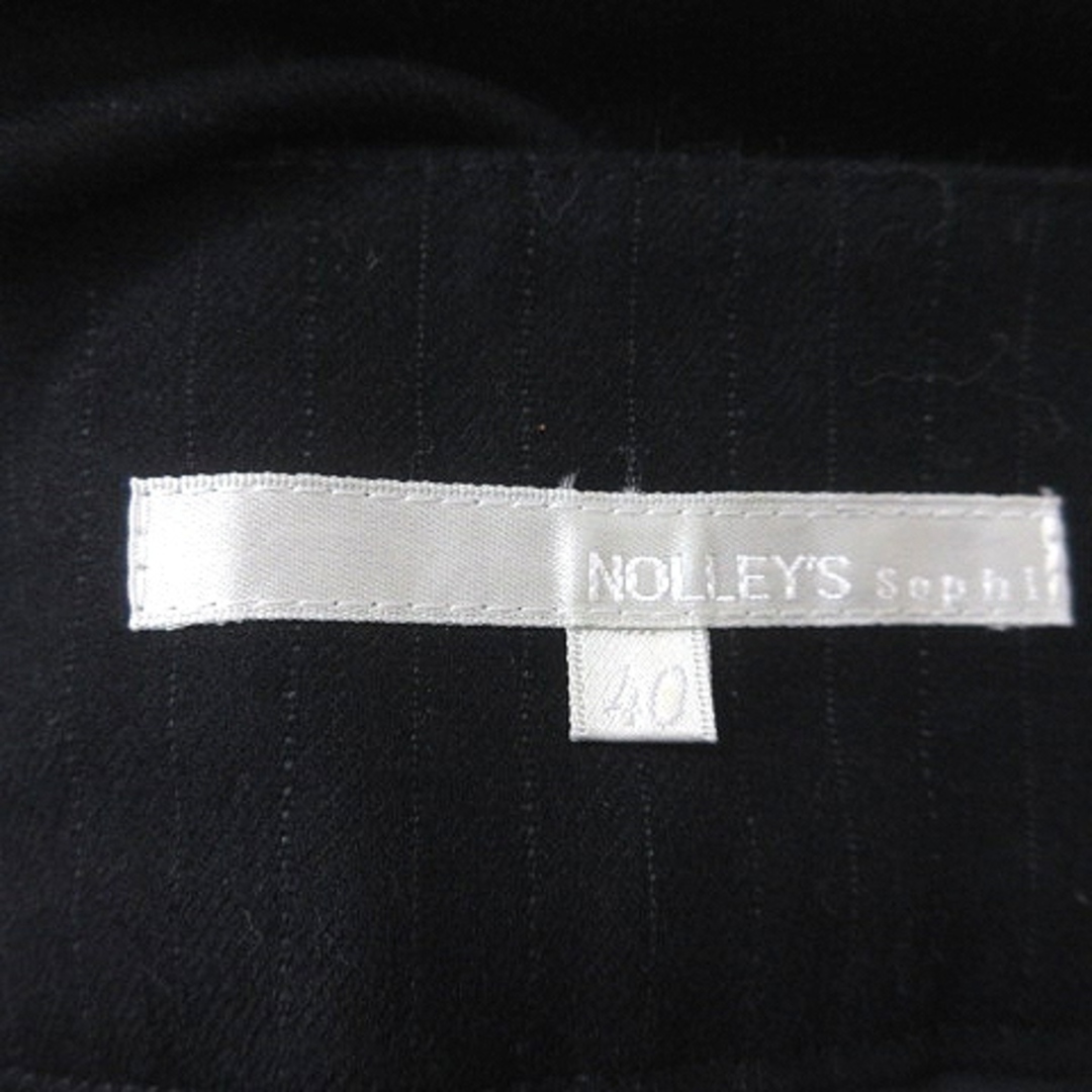 NOLLEY'S(ノーリーズ)のノーリーズ パンツ スラックス センタープレス ストライプ ウール 40 紺 レディースのパンツ(その他)の商品写真