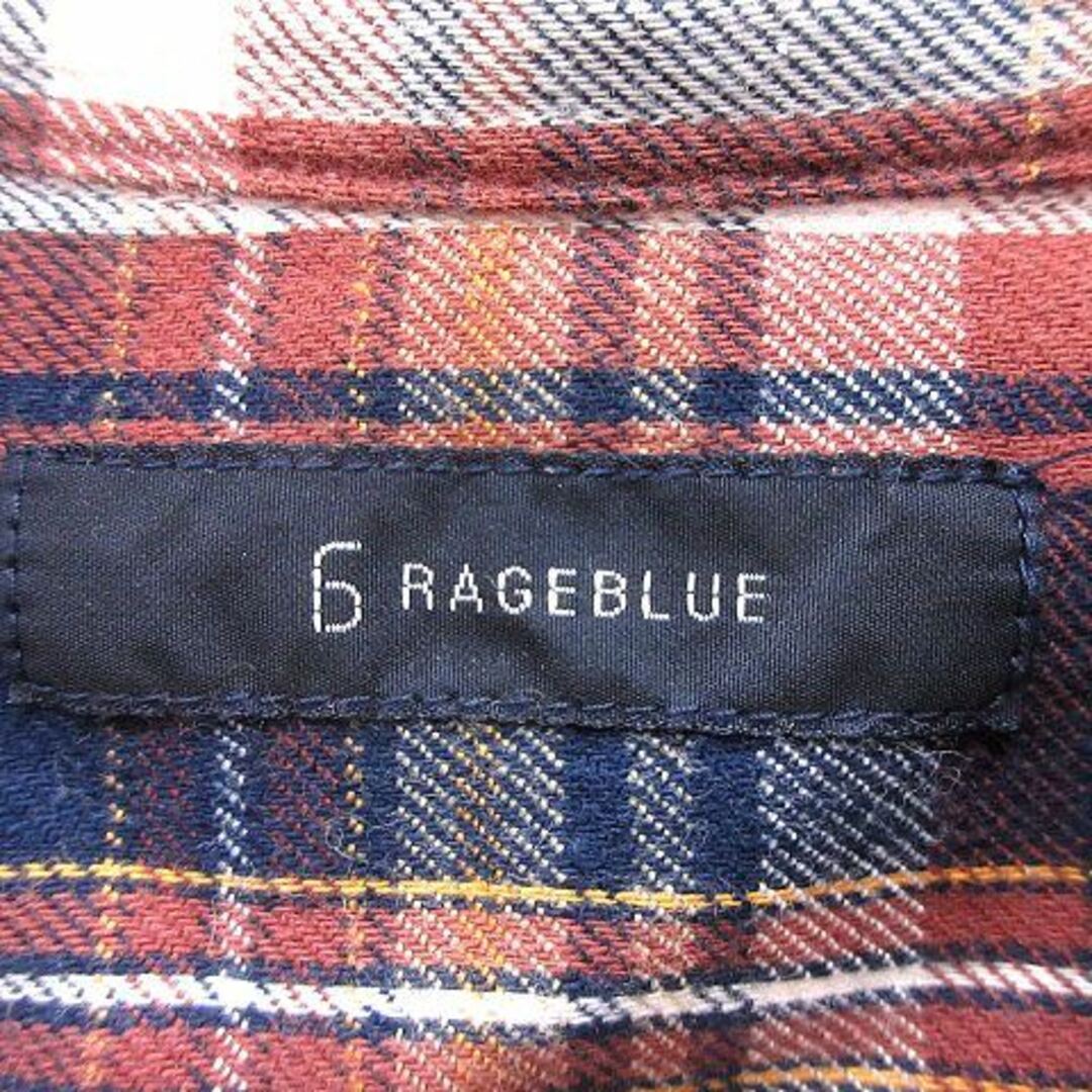 RAGEBLUE(レイジブルー)のレイジブルー ネルシャツ チェック ボーダー 長袖 M マルチカラー /AU メンズのトップス(シャツ)の商品写真