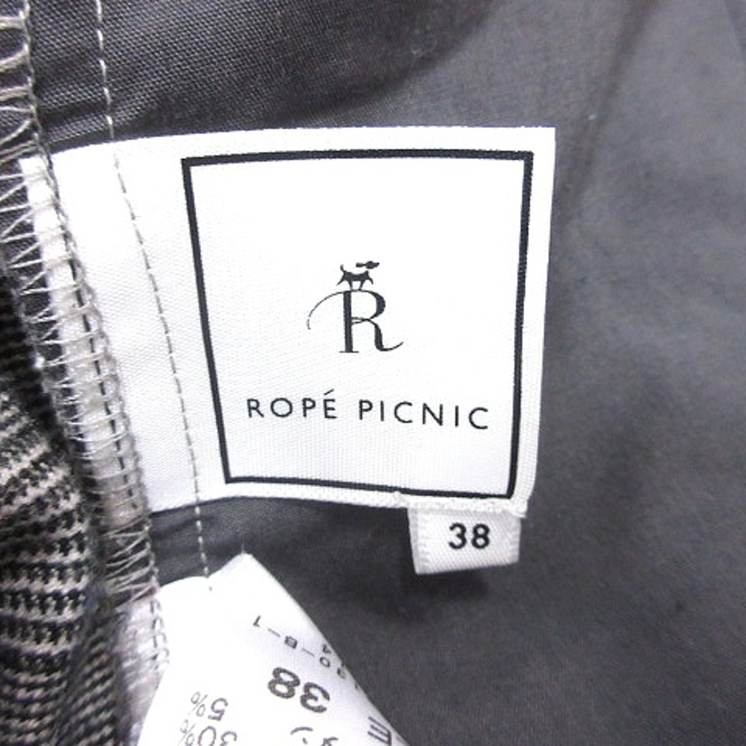 Rope' Picnic(ロペピクニック)のロペピクニック テーパードパンツ センタープレス グレンチェック 38 グレー レディースのパンツ(その他)の商品写真